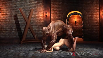 Preview 3 of Karen And Samantha Asslicking - Big man bangs hard a hot girl in cuffs in the dark dungeon