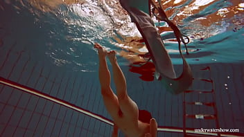 Preview 3 of 2 Emily Grey - Big tits petite babe Deniska swimming in the pool