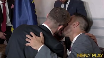 Preview 1 of Bd Village Sex Pic - MENATPLAY Hunky Men In Suits Ass Breed In Hardcore Orgy