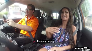 Preview 1 of Father Amd Daduae Full Xxx - Busty brit publicly rides her driving instructor