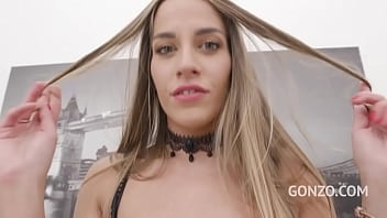 Preview 1 of Boy Fuck Old Pussy - Eveline Dellai rough 4on1 with DP,  DAP,  huge facial and piss clean up SZ2695