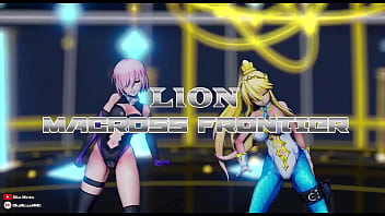 Preview 1 of Pushto Xxx P - 【MMD R18】Lion M a s h Kyrielight Altria Ruler by Rika Mizuno