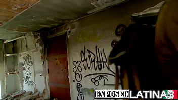 Preview 2 of Small Pussy Sex - exposedlatinas - Gringo gets caught and fucks a horny latina in an abandoned house