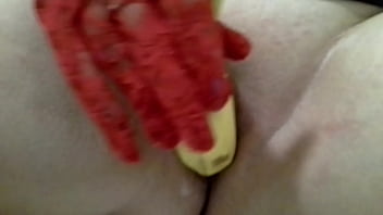 Preview 4 of Hindi Footjob - Milf Nadia orgasm with big banana MULTIORGASMIC
