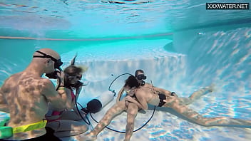 Preview 4 of Johnny Sins With Japanese - Eva Sasalka and Jason being watched underwater while fucking