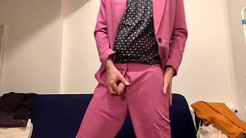Preview 3 of Horney Step To Mother - The pink suit crossdresser