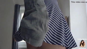 Preview 2 of Full Sex Sanny Leone - upskirt pussy no panties in public