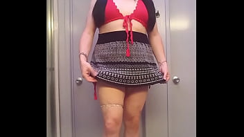Preview 2 of Kalina Ryu Asian One On One - Red Crochet Bikini Kitty Outfit Video