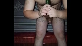 Preview 2 of Fisting Prenaght Japan - Gay man masturbates with a huge dildo in his ass! Dirty gay licked dildo after ass!
