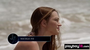 Preview 1 of Versan Videos - Amazing all natural ukrainian Nicole Fox posing and stripping on the beach