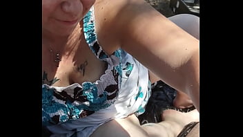 Preview 1 of Post Partum Preggo Sex - Outdoor blowjob
