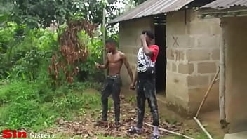 Preview 1 of Porn Mather End Chidren - STEP BROTHERS CAUGHT FUCKING A LOCAL AFRICAN BLACK WITH VAGINA  VILLAGE GIRL  FARMING IN PUBLIC