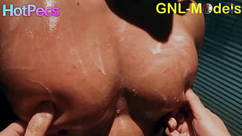 Preview 2 of Naked Booty Shake Teens - Great pecs and nipples getting played and massaged!
