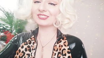 Preview 1 of Semiteens - Latex Rubber Catsuit Selfie Video,  MILF in fashion Catsuit - Arya Grander