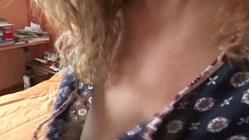 Preview 4 of I Love My Step Sister - Mature Latina mom with hairy pussy shows off to her house employees to get them to masturbate and fill her with cum - ARDIENTES69