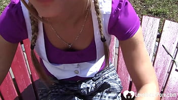 Preview 4 of Diana Doll Whore - Cutie at the playground is great at sucking