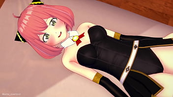 Preview 1 of Shemale Fairy Tail - Anya viste uniforme y esta lista para follar (hentai sin censura) (versi&oacute_n adulta)