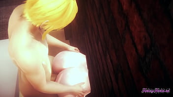 Preview 2 of Just Porns - Naruto Hentai 3D - Threesome Hinata blowjoib and Gets Fucked Through a Wall - Anime Manga Japanese Porn