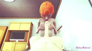 Preview 2 of After The Wedding Party 1 - Hentai 3D - POV Gwen Boobjob and fucked by a blode boy - Japanese manga anime porn