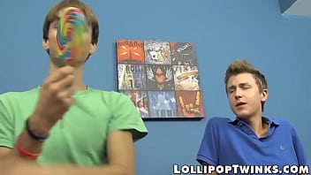 Preview 1 of Madam Sexxx - Lollipop addicted twink Nathan Stratus gets massive facial