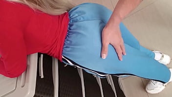 Preview 2 of Lift - Heavenly flirtatious neighbor eager to be warmed up in the abandonment of her bodies FIRST TIME ANAL SEX,  HARDCORE AND CUM INSIDE A BIG ASS MILF (18 years old)