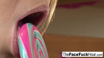Preview 2 of Cami More - Cute teen gets her face fucked