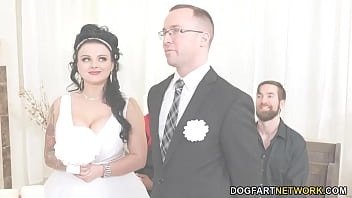 Preview 1 of Ganvar Doog - Payton Preslee&#039_s Wedding Turns Rough Interracial Threesome - Cuckold Sessions