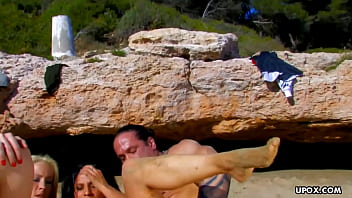 Preview 3 of Raylene Foot Fetish - Angelica Castro had a foursome with friends,  by the sea