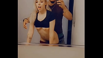 Preview 3 of My Mom Sexx Negro - Tiny Young Blonde Fucked and Sucked Mixed Black/Filipino Hotty in Night Club Bathroom and Made Him Cum in 5 Minutes