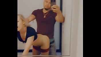 Preview 1 of My Mom Sexx Negro - Tiny Young Blonde Fucked and Sucked Mixed Black/Filipino Hotty in Night Club Bathroom and Made Him Cum in 5 Minutes