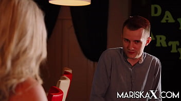 Preview 1 of Anemlsexcom - MARISKAX Cougar fucks young stud over coffee