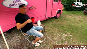 Preview 1 of Catsuit Pornstar - Perverser alter mann fickt deutsche teen beim Camping