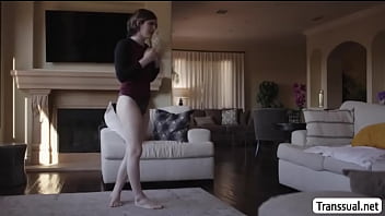 Preview 1 of Jessie Cum Tribute - TS Ella watch Adira sucks her shecock