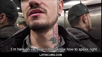 Preview 1 of Sanilian Sex Vedeo - LatinCums.com - Amateur Latino Stud Fucks Hot Tattooed Stranger For Free Hotel Nights