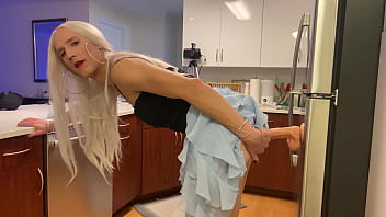Preview 3 of Panstani Sex - Crossdressing Prom Queen Dildo Fucked
