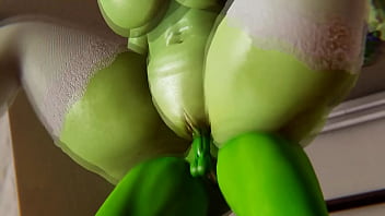 Preview 4 of Hae Young - Futa - Fiona gets creampied by She Hulk (Shrek)