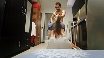 Preview 3 of Odia Berhampur 3x Video - INCRE&Iacute_BLE! mi tiastra entr&oacute_ a la casa cuando estaba haciendo aseo desnudo y cay&oacute_ en la trampa. Lo que ella no sab&iacute_a es que la estaba grabando