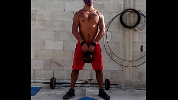 Preview 3 of After Bati Sex - Hot latin papi working out under the sun Part1