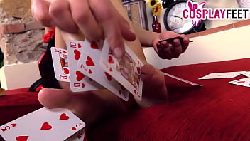 Preview 4 of Lisa Ann Solo Cox - Minnie Mouse and Queen of Hearts nylon foot fetish tease