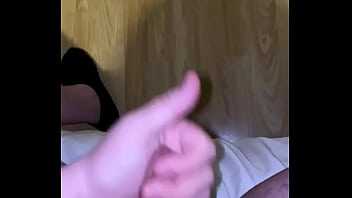 Preview 1 of Rest Room Blowjobs - Wanking my hard cock cuming on my floor