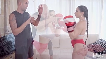 Preview 1 of Puah Xxxcom - Voluptuous Spanish Boxing Slut Marta La Croft Gets Hit Below the Belt