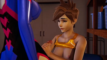 Preview 1 of Sex Xxxx Love Video - Double Futa - Overwatch - Tracer creampied by DVA - 3D Porn