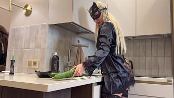 Preview 1 of 25y Old Girl - Perversions in the CrazyWifeSlut&#039_s kitchen