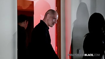 Preview 1 of Cw Pabrik - PrivateBlack - Excited Busty Ferrera Gomez Enjoys Interracial DP 3Way!