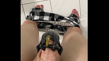 Preview 2 of Miyamalko A - Crossdresser Failed at Removing Chastity Cage