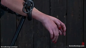 Preview 2 of Big Long Boys - Gagged clamped sub on device bondage