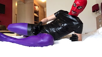 Preview 1 of Kajalaxnx - Latexitaly&#039_s new red latex tight mask