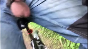 Preview 3 of Seduced Garden - Bike trip with cock and balls out