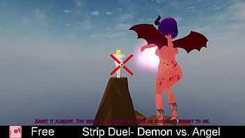 Preview 2 of Mama Porno Txxx - Strip Duel: Demon vs. Angel