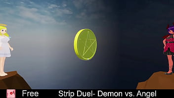 Preview 1 of Mama Porno Txxx - Strip Duel: Demon vs. Angel